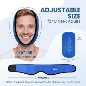 Compresa de hielo personalizada para mandíbula y cabeza, para cirugía oral, con 4 bolsas de gel frío/caliente para recuperación de extracción dental y TMJ - Product Image 3