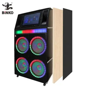 Wifi wireless system karaoke speaker with 16'' display touch screen powerful high quality speakers