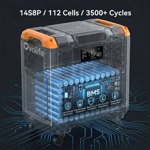 5376Wh แบตเตอรี่ LiFePO4ความจุสูง3000W สำหรับทั้งบ้านสำรอง OVO-T50ฉุกเฉินสถานีพลังงานพลังงานแสงอาทิตย์แบบพกพา - Product Image 4
