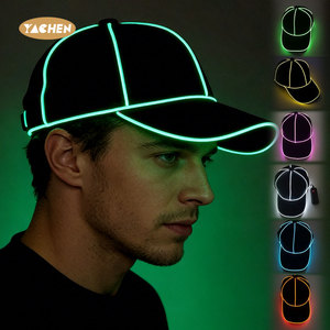 قبعات حفلات جديدة من YACHEN مزودة بإضاءة <span class=keywords><strong>LED</strong></span>، قبعات بيسبول مضيئة للاحتفالات، مناسبة ليوم كذبة أبريل وعروض البارات والمسارح - Product Image 1