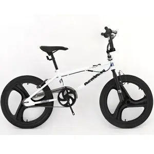 20 ''24'' BMX自行车自由式钢单速固定齿轮自行车F/R V-刹车表演自行车特技杂技自行车