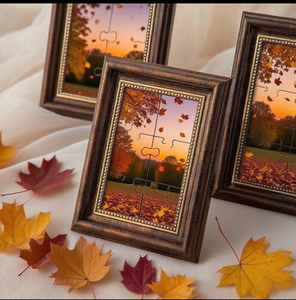 Cổ Điển Khung Ảnh Maple Lá Mô Hình Câu Đố 5x7/8x10 Inch <span class=keywords><strong>PS</strong></span> Nhựa Cắt Dán Hình Ảnh Khung Cho Tường Trang Trí Nội Thất Món Quà Cổ Nâu - Product Image 5