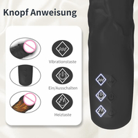 Estimulador de Clítoris con 10 Modos de Vibración Intensa, Juguetes Sexuales para Mujeres Adultas, Calentamiento del Punto G, Dildo Realista de Silicona de 22 cm, Vibrador Anal