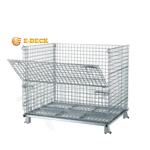 Heavy Duty Adjustable Warehouse Storage Large Wire Mesh Bin Cage For Racking