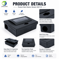 Boîte d'appât de souris réutilisable en plastique humain pièges intelligents pour rongeurs