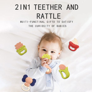 Yrb Potable bébé hochet jouet <span class=keywords><strong>dents</strong></span>-meulage cloche molaire bâton sucette jouet bébé hochets ensembles - Product Image 6
