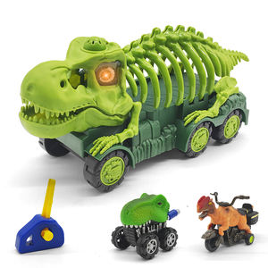 Portable retirer <span class=keywords><strong>dinosaure</strong></span> voiture stockage jouet <span class=keywords><strong>transporteur</strong></span> avec lumière et musique pour enfants <span class=keywords><strong>dinosaure</strong></span> <span class=keywords><strong>camion</strong></span> avec 2 pièces Mini voiture - Product Image 1