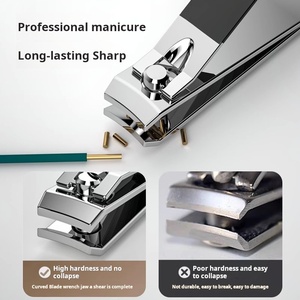 Fornitura di fabbrica Set Manicure nero punta punta diritta pinza per dita Nano lima per unghie in vetro in scatola - Product Image 6