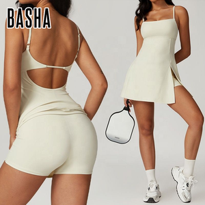 कस्टम लोगो महिलाओं के टेनिस स्कर्ट एडजस्टेबल स्ट्रैप्स यू बैक स्पोर्ट्स सूट ड्रेस लुभावनी फिटनेस टेनिस गोल्फ पिकल बॉल ड्रेस - Product Image 3