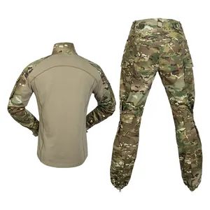G5 Tearproof Tactical Frog Suit Combate Camisa Calças Camuflagem Uniforme Tático com Joelho Brace Equipamento Camuflado