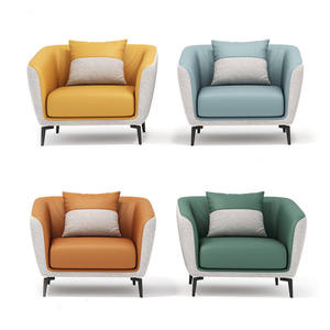 अमेरिकी कार्यालय सोफे फर्नीचर कार्यालय लकड़ी के फ्रेम कपास + चमड़े के सोफे एकल सीट सोफे कमरे में रहने वाले फर्नीचर - Product Image 4