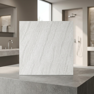Carreaux de porcelaine double charge 1000x1000mm Estrella Blanc, surface brillante antidérapante, design traditionnel, pour sols de maison et villa - Product Image 4
