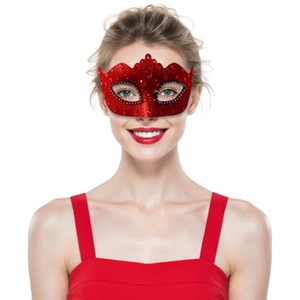 Halloween ulang tahun Tahun Baru kostum Fancy Dress masker untuk Wanita Pria Pasangan topeng ABS bahan dapat digunakan kembali hitam perlengkapan pesta - Product Image 6