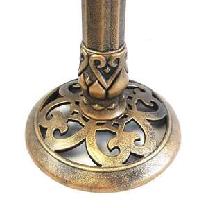 Bain d'oiseaux en bronze à LED solaire, bol pour oiseaux, jardin et patio, piédestal pour l'alimentation des oiseaux avec une élégante fontaine à LED - Product Image 5