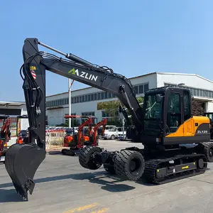 新中国9t轮式履带式挖掘机0.4立方米轮式履带式挖掘机12吨挖掘机