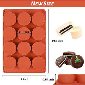 <span class=keywords><strong>Molde</strong></span> de silicona <span class=keywords><strong>para</strong></span> galletas <span class=keywords><strong>Oreo</strong></span> de 12 cavidades, <span class=keywords><strong>molde</strong></span> de silicona <span class=keywords><strong>para</strong></span> <span class=keywords><strong>Chocolate</strong></span> sin Bpa <span class=keywords><strong>para</strong></span> dulces, pudín, jabón, Cupcake, gelatina, Muffin - Product Image 5