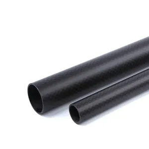Tube en <span class=keywords><strong>fibre</strong></span> de carbone à module élevé personnalisé, arbre composite structurel aérospatial, léger, ultra-rigide - Product Image 2