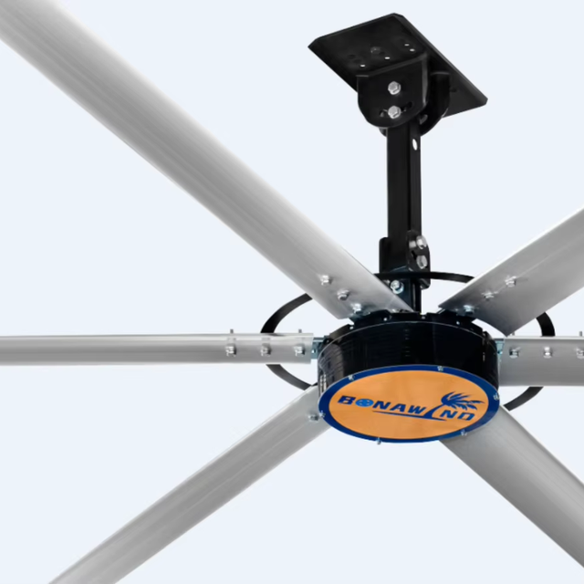 6.1m 6-Blade Permanent Magnet Synchronous Industrial Ceiling Fan for Warehouse Use Electric AC with Remote Control