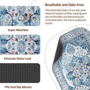 Factory Direct Sales Anpassbarer Druck Langlebige wieder verwendbare Welpen-Pee-Pads Super Absorbent 100% wasserdichte Hunde matratze - Product Image 3