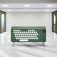 Keyboard kantor nirkabel BT 2.4G, dengan dudukan Mini USB desain membran antarmuka untuk Laptop Desktop gaya kantor