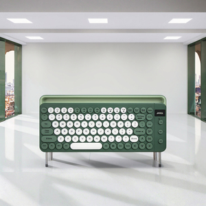 Venta caliente 2,4G BT Teclado de oficina inalámbrico con soporte Mini diseño de membrana de interfaz USB para computadora portátil Escritorio Estilo de oficina - Product Image 2