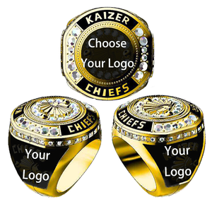 Bague de championnat de football Kaizer Chiefs personnalisée en alliage de zinc plaqué or, style classique, avec cristaux et strass, bijou unisexe, cadeau <span class=keywords><strong>OUBA</strong></span> - Product Image 2