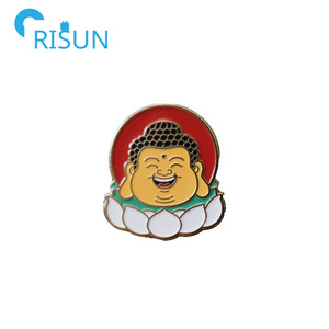 En gros Classiques Dessin Animé Miro <span class=keywords><strong>Bouddha</strong></span> Émail Épinglette Logo Personnalisé Heureux Sourire Rire <span class=keywords><strong>Bouddha</strong></span> Émail Pin Badge Broche - Product Image 4
