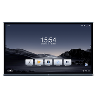 Regitech Ai Smart Board 65/75/86/98/100/105/110 Inci 4K 20-Titik Sentuh Interaktif Flat Panel Whiteboard untuk Ruang Kelas Kantor
