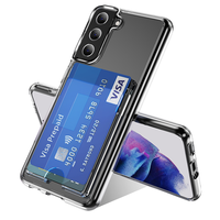 Étui de téléphone en acrylique 2 en 1 S21 Plus Design professionnel Cadre d'objectif amélioré Boutons en métal pressés Charge sans fil Antichoc
