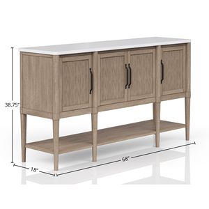 DB <b>Sideboard</b> with Cement Topped Server and Cane Insets - Product Image 3