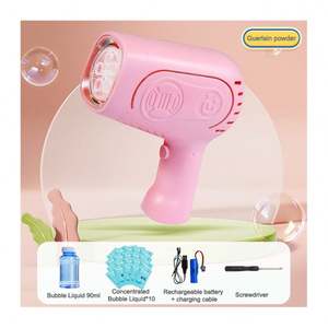 Pistola de Burbujas LED para Niños, Juguete con Diseño de Camuflaje, Máquina de Burbujas de Agua y Jabón, Pistola de Burbujas Súper Potente - Product Image 4