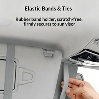 Organisateur de pare-soleil de voiture transfrontalier en cuir multifonctionnel, porte-permis de conduire, support de rangement pour lunettes, clip de rangement pour voiture