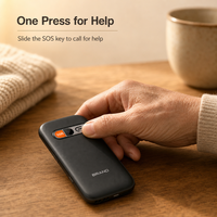 Téléphone mobile senior 4G personnalisable avec bouton SOS d'urgence, téléphones mobiles à gros boutons pour personnes âgées