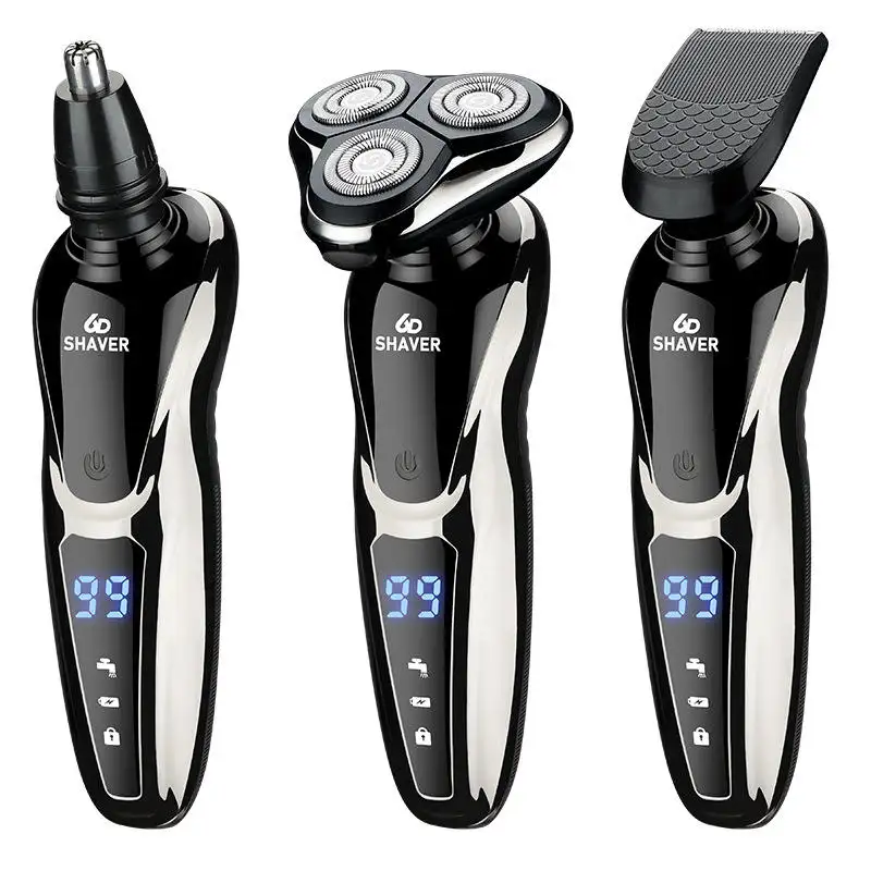 NOUVEAU Rasoir électrique rechargeable à chargement USB 3 en 1 Tondeuse à cheveux pour le nez Tondeuse à cheveux triple lame étanche pour hommes