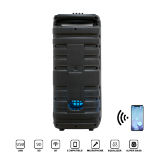 Altavoz Portátil con Batería Doble de 8 Pulgadas, Nuevo, con Carcasa Transparente, Altavoz de Karaoke para Fiestas en Casa con LED Multicolor - Product Image 4