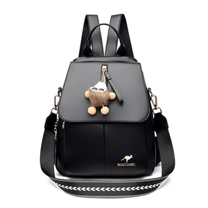 Boro Kangaroo Women's <b>Backpack</b> <b>Large</b> Capacity Casual Travel Anti-Theft Covered Bag With Kangaroo Logo And Charm - Product Image 2