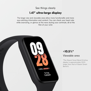 Xiaomi Mi band 8 Active GPS นำทาง5ATM 1.47 ''จอแสดงผล LCD 50 + กีฬาอัตราการเต้นหัวใจในเลือด IP68แอนดรอยด์ - Product Image 3
