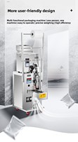 Machine d'emballage verticale automatique OEM pour sachets alimentaires avec fonctions de collage, de remplissage et de scellage pour emballages plastique/feuille d'aluminium