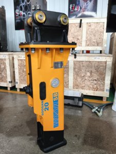 Marteau brise-roche hydraulique pour mini-excavatrice de 1 à 3,5 tonnes, outil de démolition de béton robuste avec burin - Product Image 2
