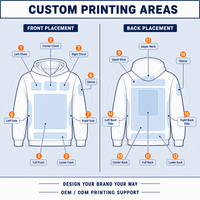 Sweat-shirt pour homme à col montant et demi-zip en denim, coupe oversize, 100% coton, avec logo brodé personnalisé et fausse fourrure de lapin, style streetwear