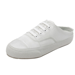 Chaussures en satin à bout rond, style espagnol décontracté, chaussures à plateforme à talon unique et à enfiler pour femmes - Product Image 6