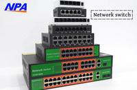 Switch de Red Gigabit Fast Ethernet de 8 Puertos, 10/100/1000Mbps, Carcasa Metálica, Escritorio, Plug and Play, Hogar, Oficina, Cámara IP, 16G QoS