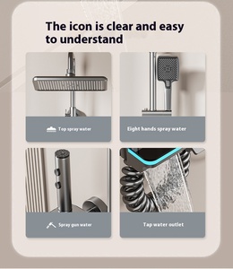 Bộ sen tắm gắn tường chất lượng tốt giá rẻ, hiển thị nhiệt độ thông minh, đèn <span class=keywords><strong>LED</strong></span>, bộ vòi sen phòng tắm - Product Image 5