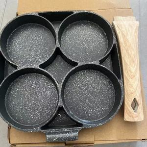 Sartén Antiadherente para Hamburguesas de Huevo, Hierro y Cerámica, con Molde de Cuatro Orificios para Tortillas, Filetes, Panqueques, Desayuno, Hamburguesas de Huevo - Product Image 5