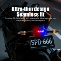 Feu arrière LED 12V pour moto, œil de démon rouge et bleu, mini lampe d'avertissement pour système d'éclairage moto