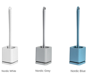 Juego de Cepillo para Inodoro, Material PP Ecológico, 2 en 1, Cepillo de Microfibra para Inodoro, Montado en la Pared - Product Image 3