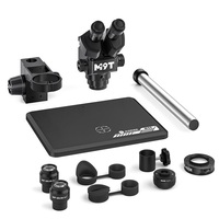 Microscopio Trinocular RELIFE M9T-B11 con Lente de Zoom Continuo 6-45X, Adaptador 0.5CTV y Base de Gran Área para Reparación de Teléfonos/PCB