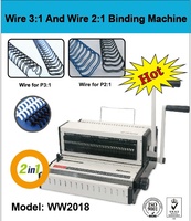 WW2018 Fourniture d'usine 3:1 et 2:1 Machine de poinçonnage et de reliure Fil Spirales Bobine Calendrier Reliure Cahier Faisant la Machine