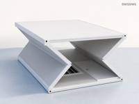 Unité d'hébergement portable réutilisable empilable, maison conteneur pliable de type X pour les travailleurs du bâtiment