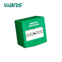 Point de rappel manuel à double pôle (DPDT) réinitialisable à briser la vitre pour déverrouillage d'urgence de porte, DC 12V/24V 3A/36V, en plastique ABS, pour usage intérieur